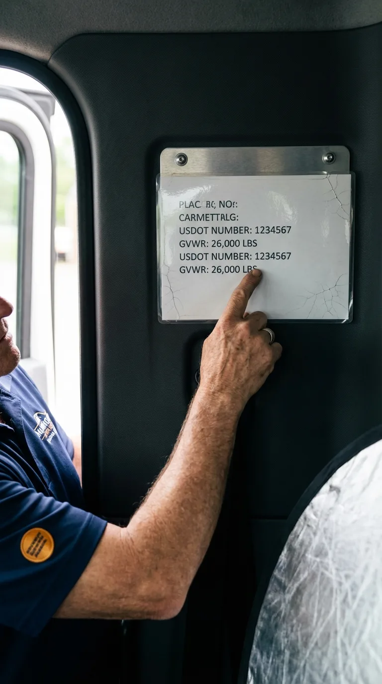 USDOT licensing placard verification in Forest City